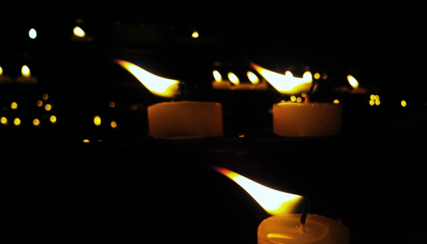 Candles Burning In Church