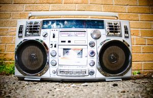 Boom Box in School Yard