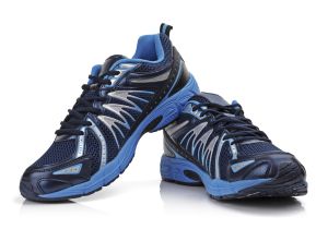 New unbranded running shoe, sneaker or trainer isolated on white