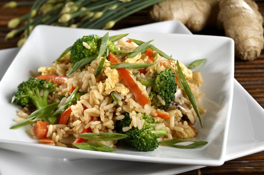 Vegetarian Fried Rice with Vegetables, Healthy