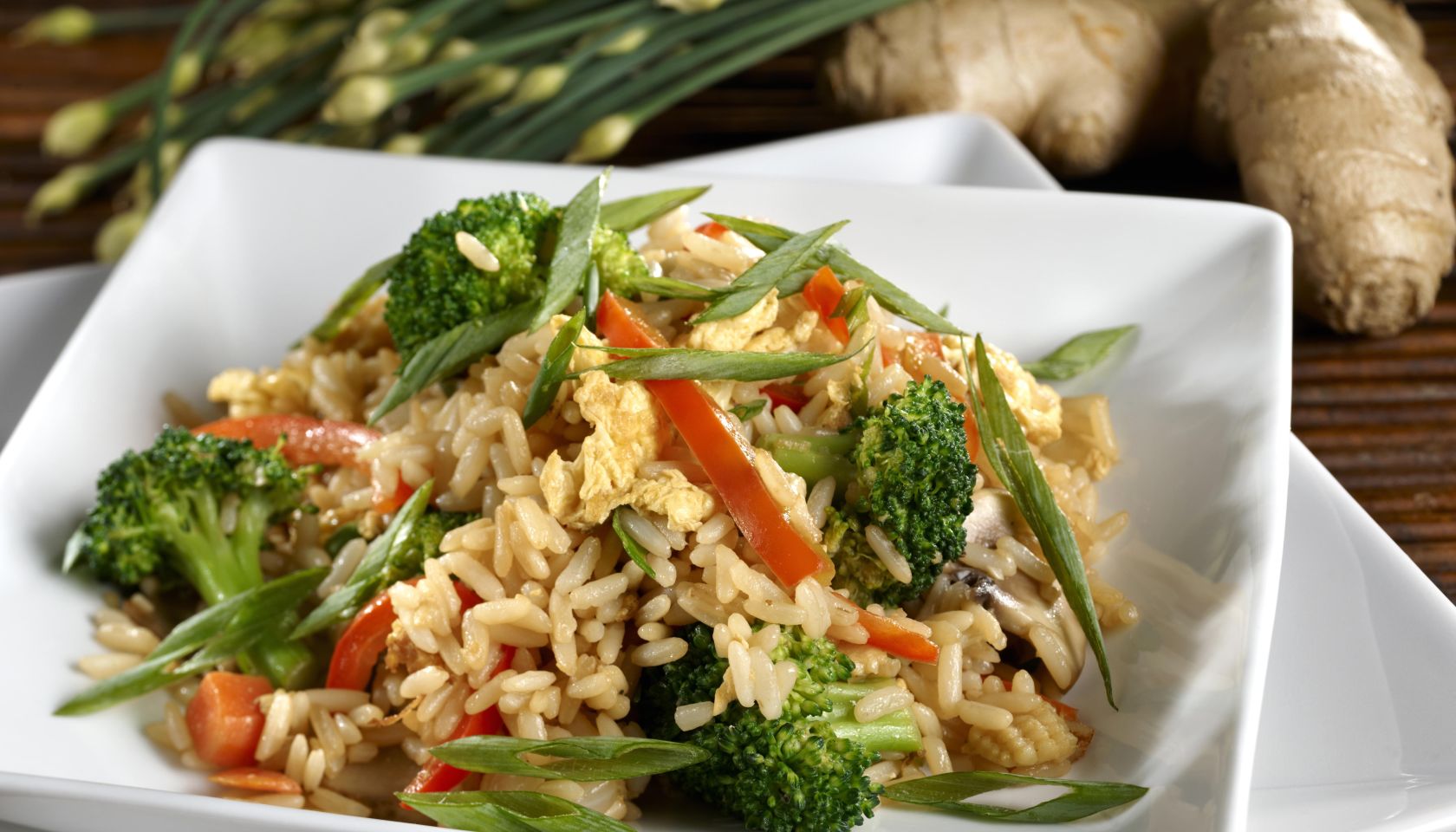 Vegetarian Fried Rice with Vegetables, Healthy
