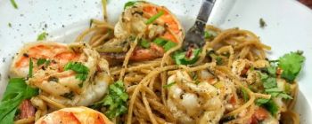 Haitian Rum & Asiago Shrimp Pasta