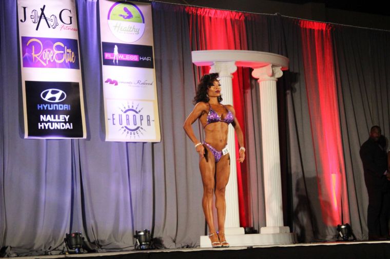 prepping for my front pose