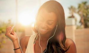 Woman Listening to Music