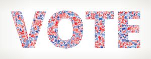 Vote and Elections USA Patriotic Icon Pattern