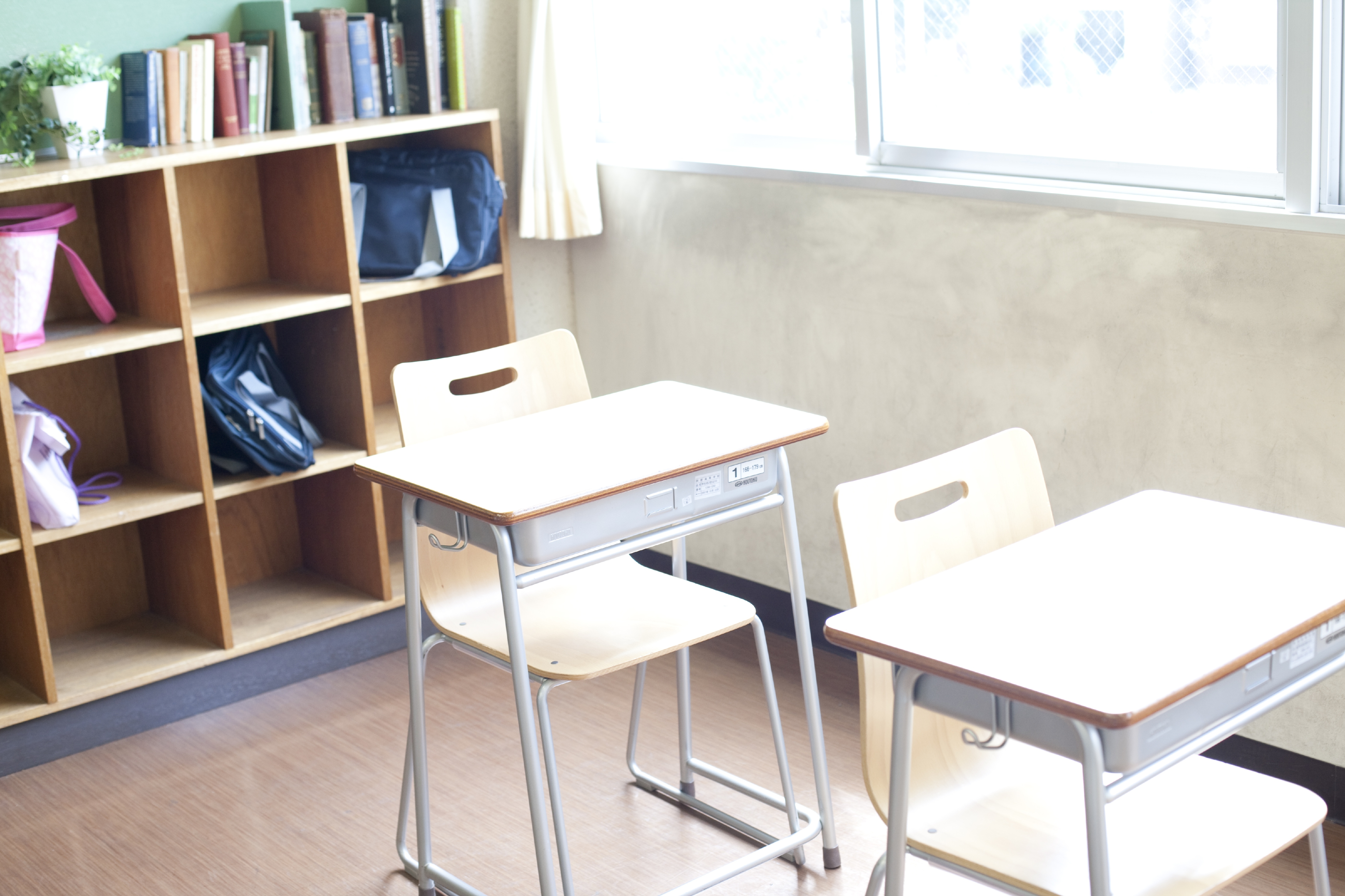 Empty Desks in a Classroom