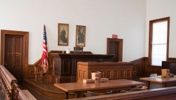Courtroom in Courthouse State Historic Park.