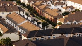 High angle view of houses, Houston, Harris County, Texas, USA