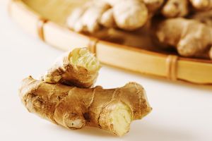 Pile of ginger root.