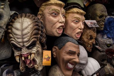 Masks of Donald Trump for sale in Mexico City