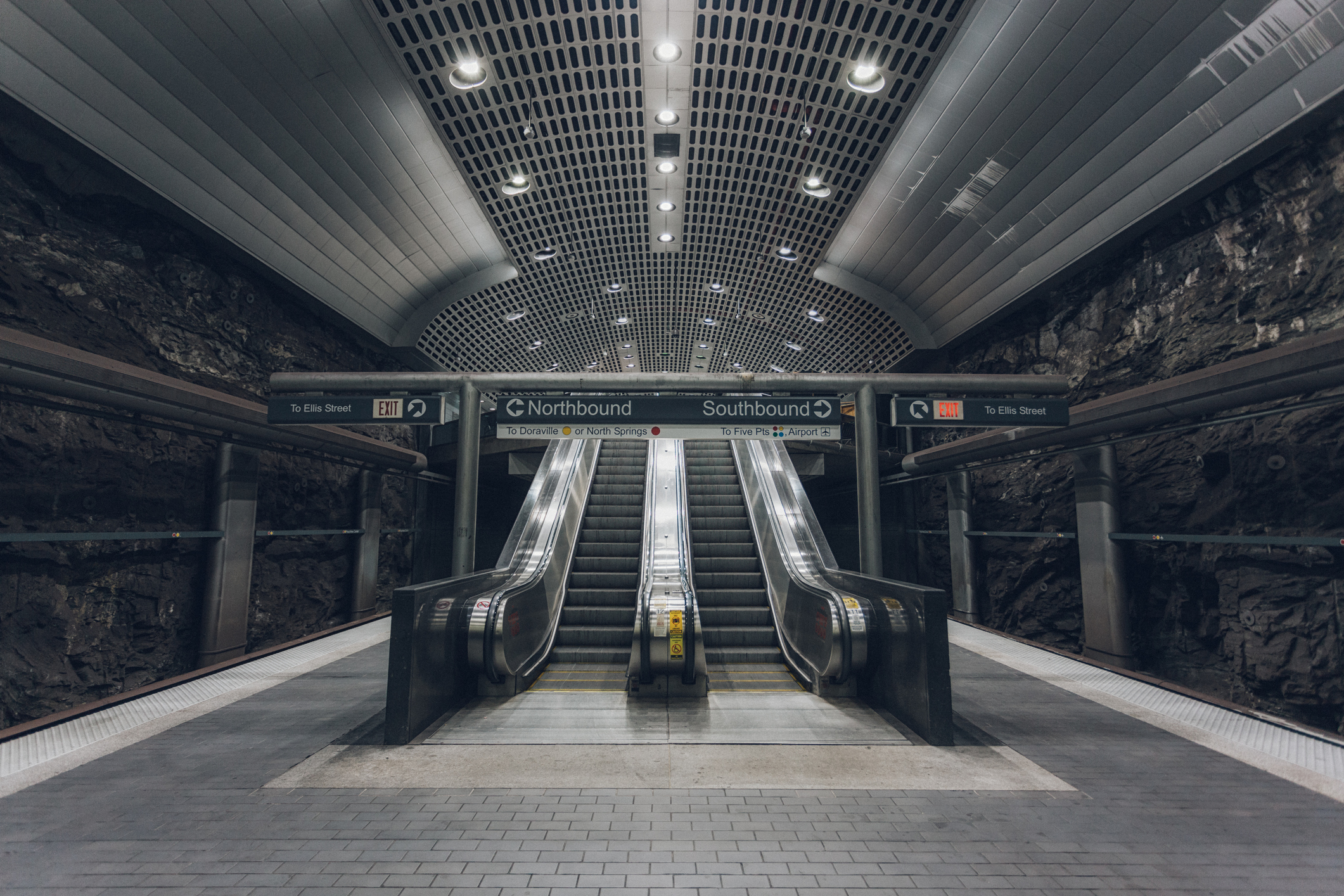 escalator in station