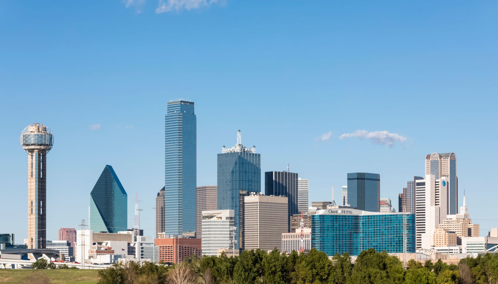 USA, Texas, Dallas, skyline with Reunion Tower