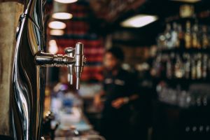 Beer tap in pub