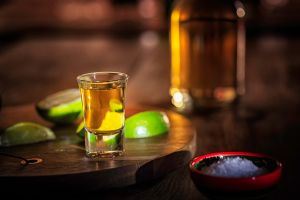 Tequila Shots with Salt and Lime