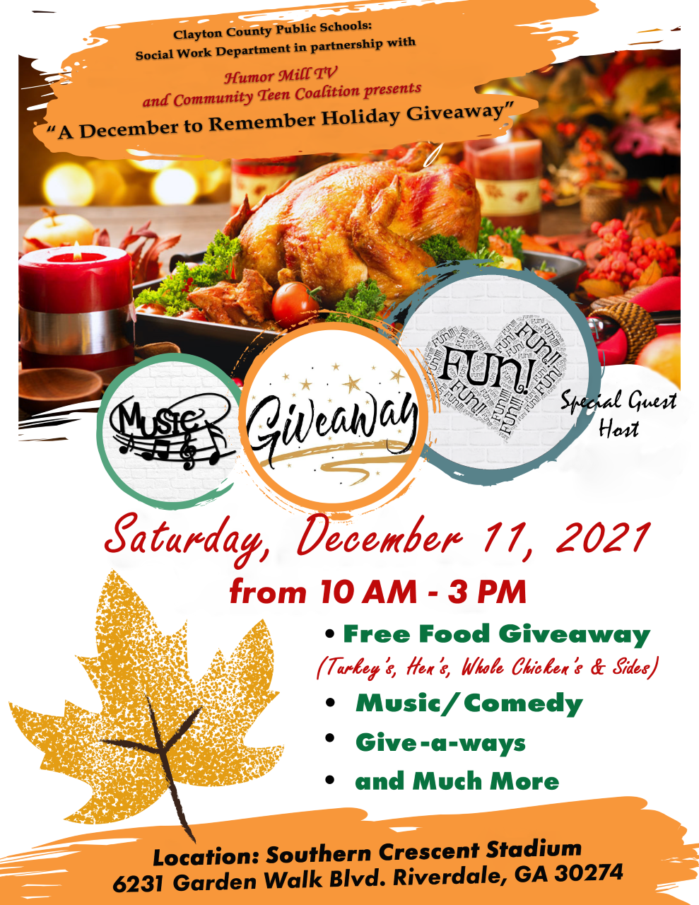 Holiday food drive giveaway r1 atl 2021