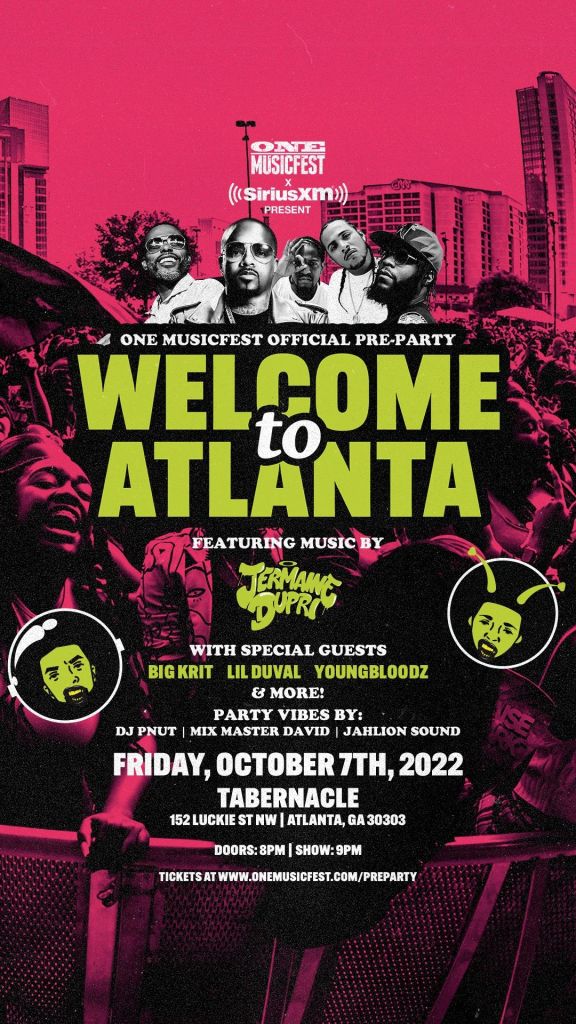 One Music Fest Pre Party Radio One ATL 2022