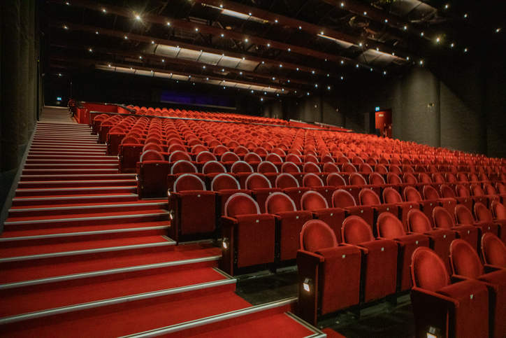 Empty cinema theatre seats