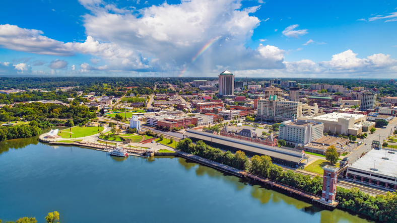 Montgomery Alabama Downtown Drone Skyline Aerial
