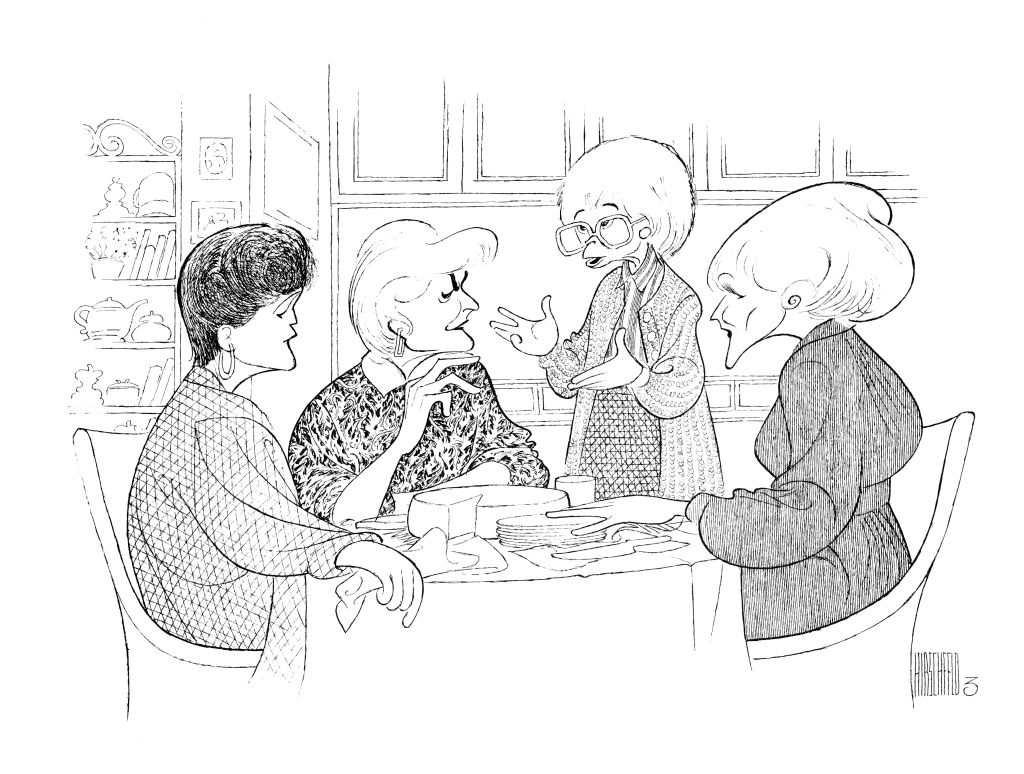 Caricature Of The Cast Of 'The Golden Girls'